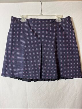 Tory Burch Navy Skirt with Pleated Back